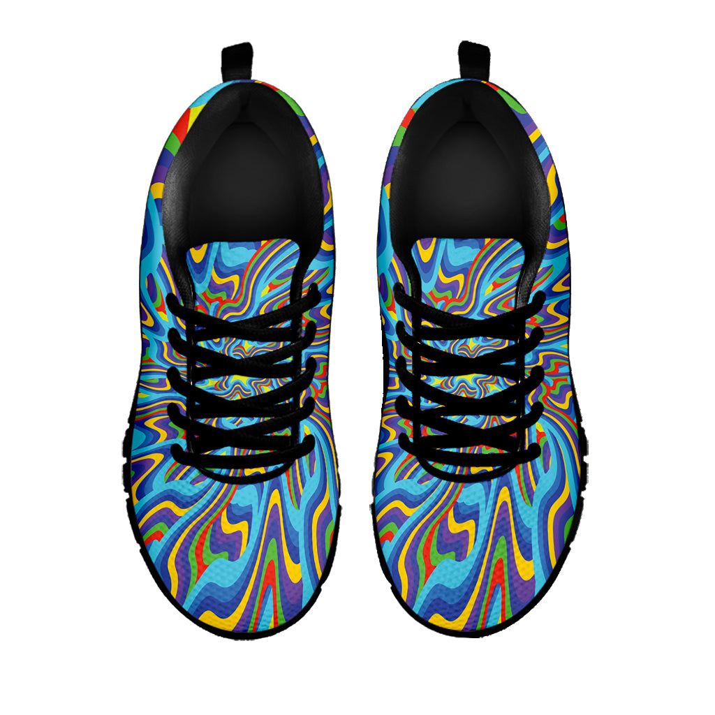 Psychedelic Print Black Sneakers