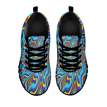 Psychedelic Print Black Sneakers
