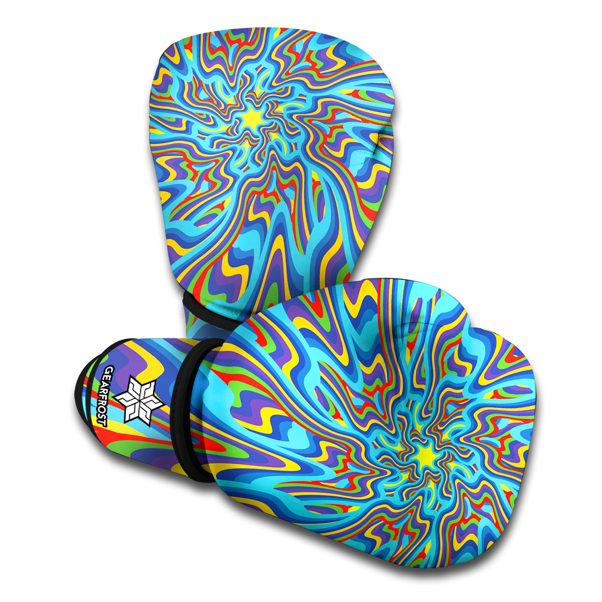 Psychedelic Print Boxing Gloves