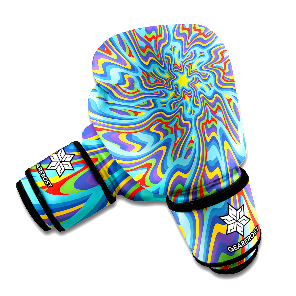 Psychedelic Print Boxing Gloves