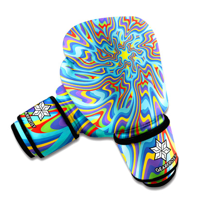 Psychedelic Print Boxing Gloves