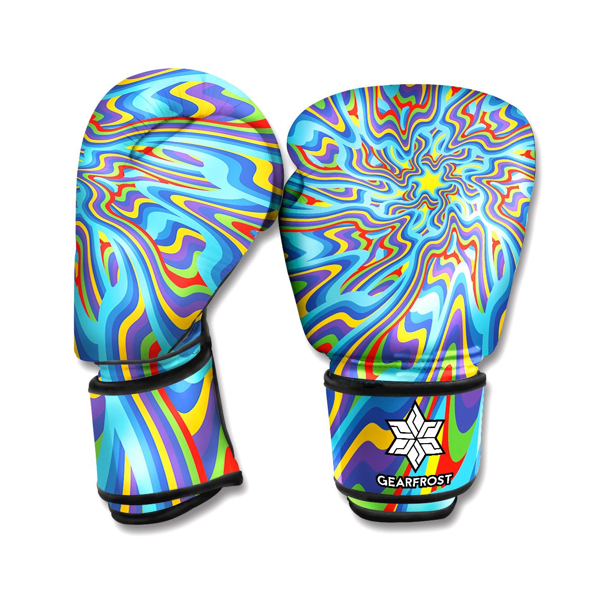 Psychedelic Print Boxing Gloves