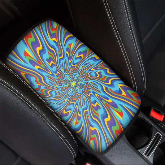 Psychedelic Print Car Center Console Cover