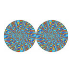 Psychedelic Print Car Coasters