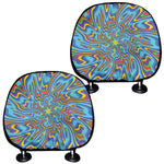 Psychedelic Print Car Headrest Covers