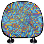 Psychedelic Print Car Headrest Covers