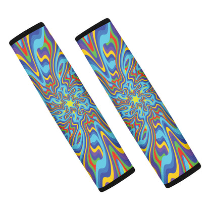 Psychedelic Print Car Seat Belt Covers