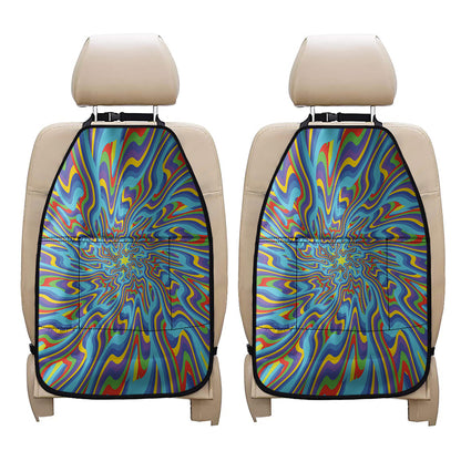 Psychedelic Print Car Seat Organizers