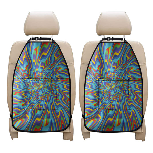 Psychedelic Print Car Seat Organizers