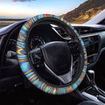 Psychedelic Print Car Steering Wheel Cover