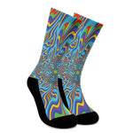 Psychedelic Print Crew Socks
