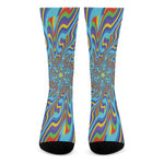 Psychedelic Print Crew Socks