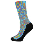 Psychedelic Print Crew Socks