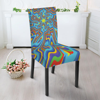 Psychedelic Print Dining Chair Slipcover