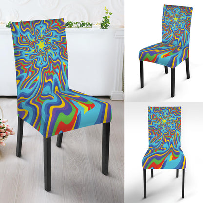 Psychedelic Print Dining Chair Slipcover