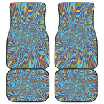 Psychedelic Print Front and Back Car Floor Mats