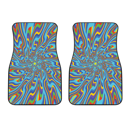 Psychedelic Print Front Car Floor Mats