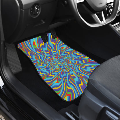 Psychedelic Print Front Car Floor Mats