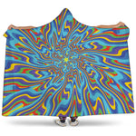 Psychedelic Print Hooded Blanket