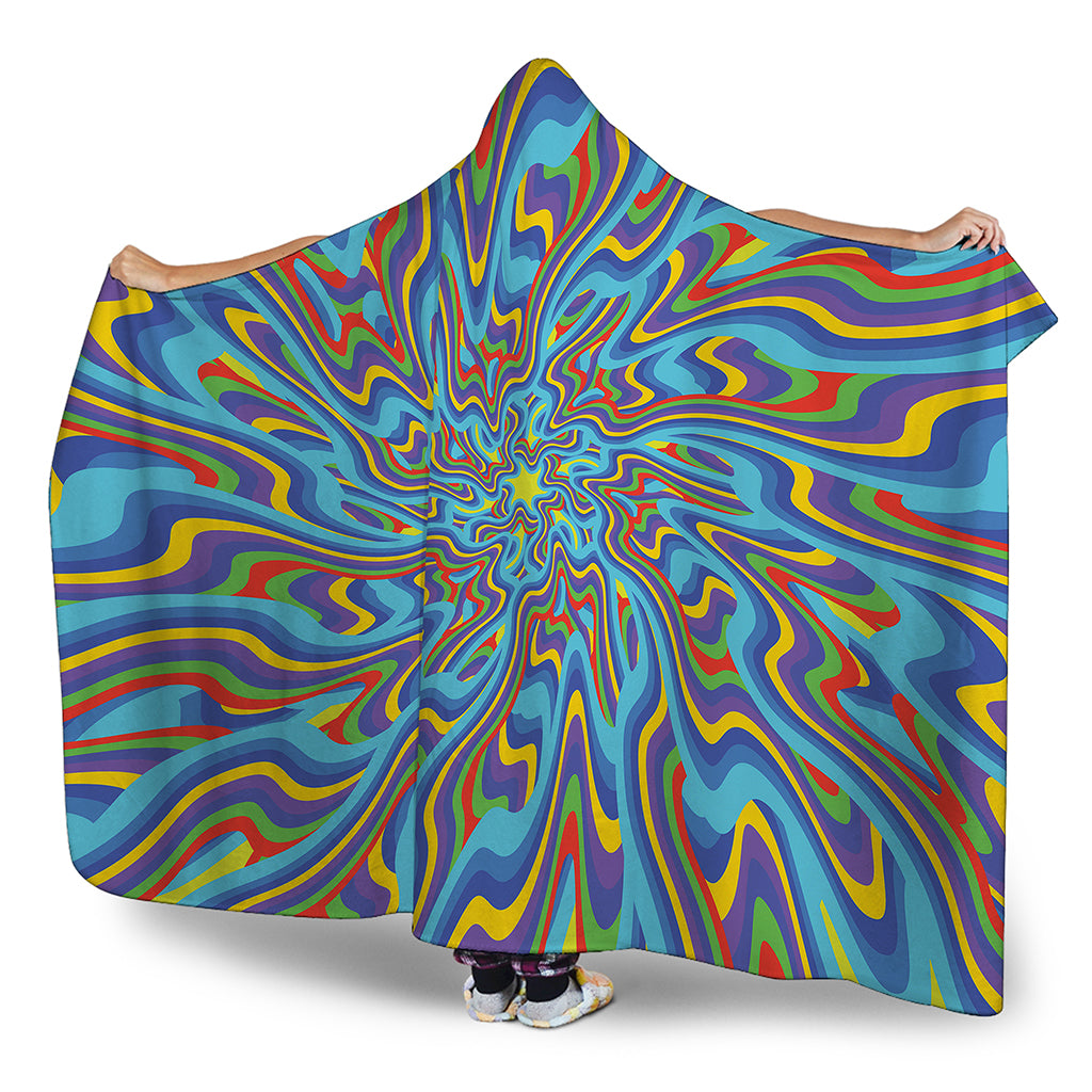 Psychedelic Print Hooded Blanket