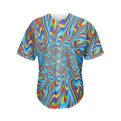 Psychedelic Print Men's Baseball Jersey