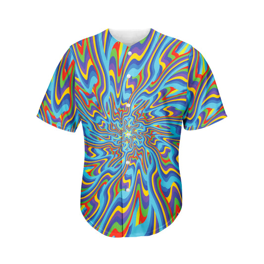Psychedelic Print Men's Baseball Jersey
