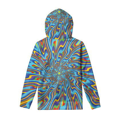 Psychedelic Print Pullover Hoodie