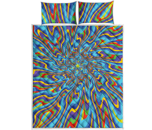 Psychedelic Print Quilt Bed Set
