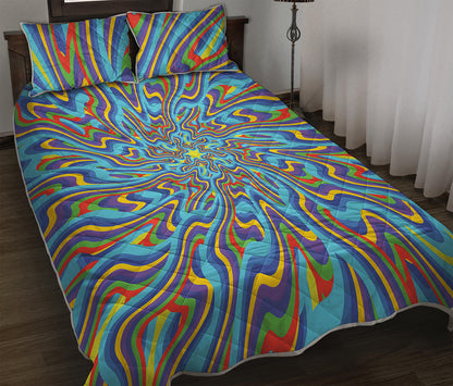 Psychedelic Print Quilt Bed Set