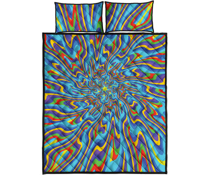 Psychedelic Print Quilt Bed Set