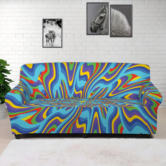 Psychedelic Print Sofa Cover