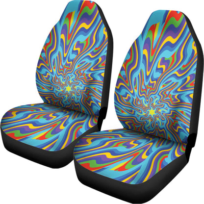 Psychedelic Print Universal Fit Car Seat Covers