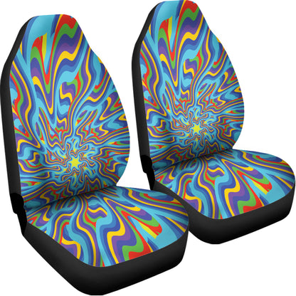 Psychedelic Print Universal Fit Car Seat Covers