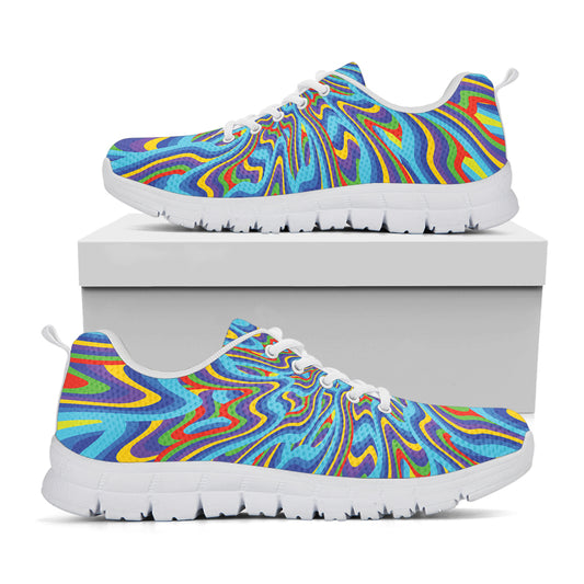 Psychedelic Print White Sneakers