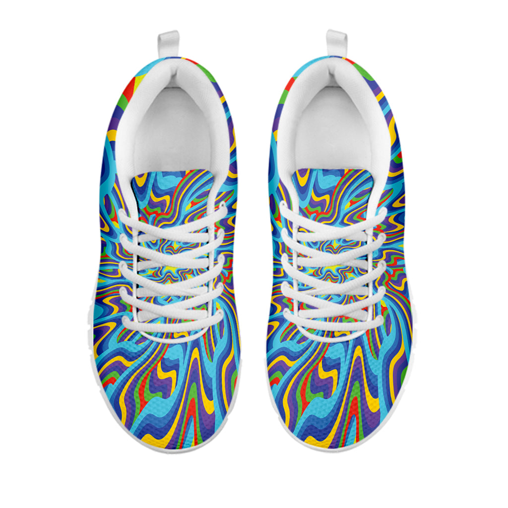 Psychedelic Print White Sneakers