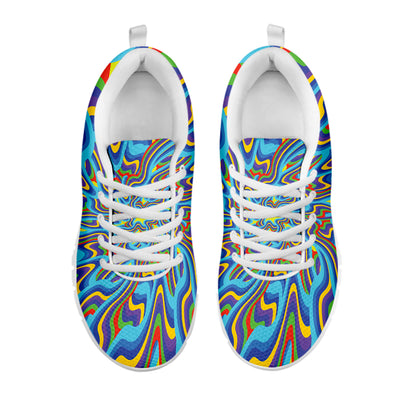 Psychedelic Print White Sneakers