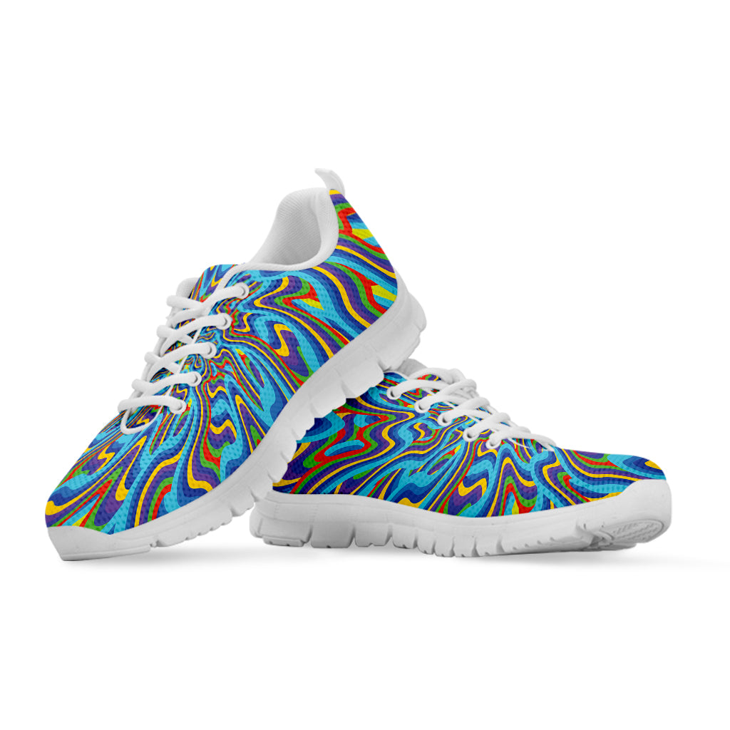 Psychedelic Print White Sneakers