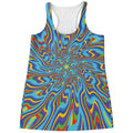 Psychedelic Print Women's Racerback Tank Top
