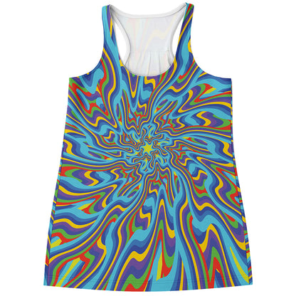 Psychedelic Print Women's Racerback Tank Top