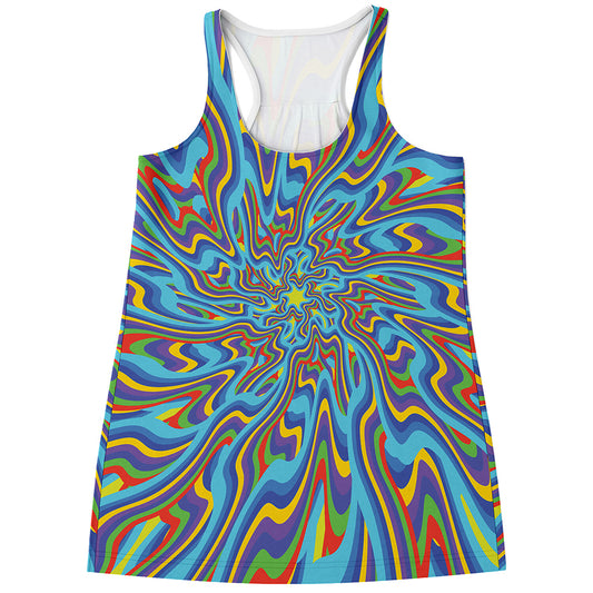 Psychedelic Print Women's Racerback Tank Top