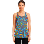Psychedelic Print Women's Racerback Tank Top