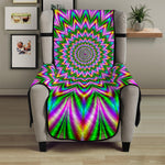 Psychedelic Radiant Optical Illusion Armchair Protector