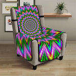 Psychedelic Radiant Optical Illusion Armchair Protector