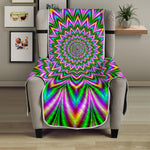 Psychedelic Radiant Optical Illusion Armchair Protector