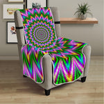 Psychedelic Radiant Optical Illusion Armchair Protector