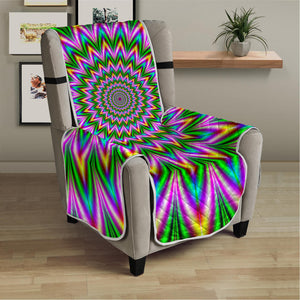 Psychedelic Radiant Optical Illusion Armchair Protector