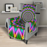 Psychedelic Radiant Optical Illusion Armchair Protector