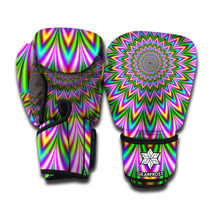 Psychedelic Radiant Optical Illusion Boxing Gloves