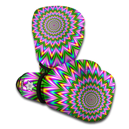 Psychedelic Radiant Optical Illusion Boxing Gloves
