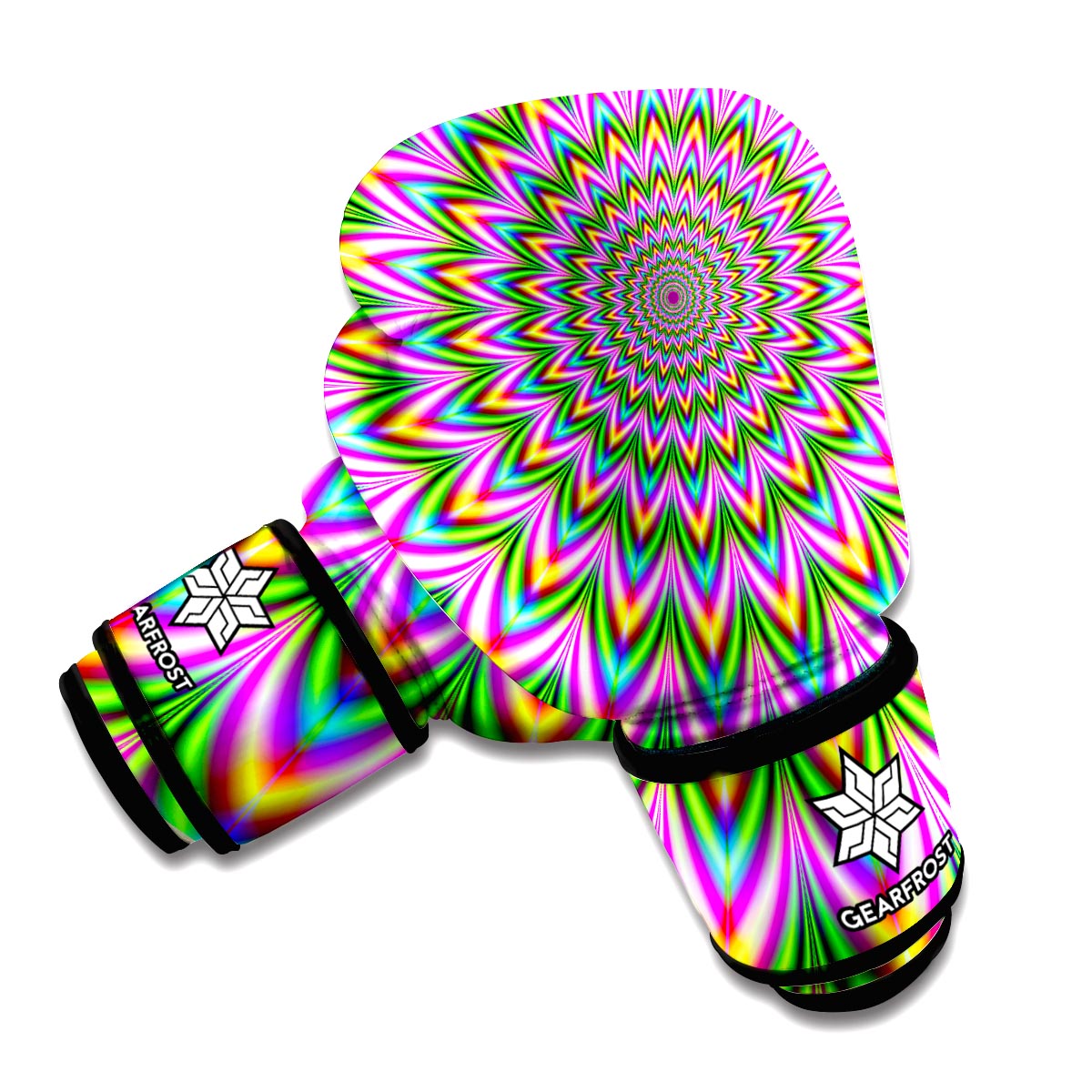Psychedelic Radiant Optical Illusion Boxing Gloves